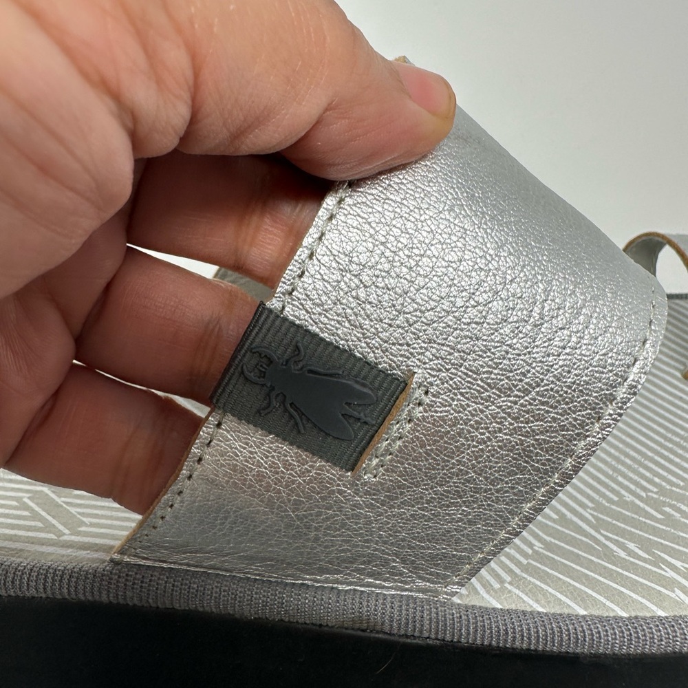 Fly London chev Sandals in Silver Women's EU40/US 9-9.5 - Picture 13 of 15